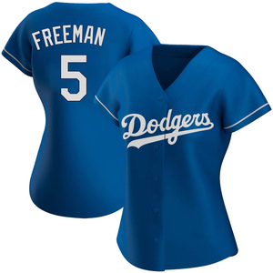 Women's Los Angeles Dodgers Freddie Freeman Authentic Royal Alternate Jersey