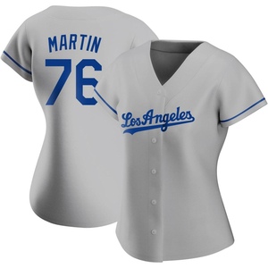 Women's Los Angeles Dodgers J.D. Martin Authentic Gray Road Jersey