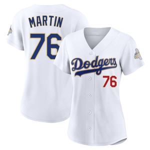 Women's Los Angeles Dodgers J.D. Martin Limited Gold White 2026 Collection Stadium Jersey