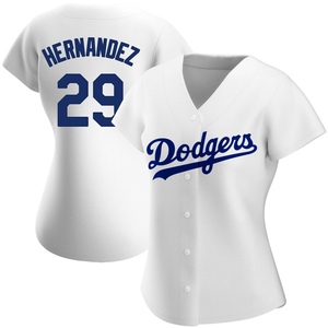 Women's Los Angeles Dodgers Jonathan Hernandez Replica White Home Jersey