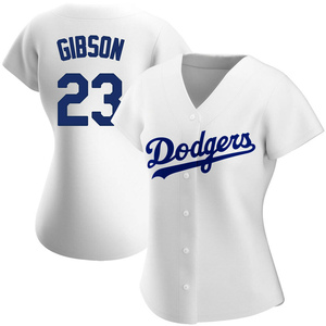 Women's Los Angeles Dodgers Kirk Gibson Replica White Home Jersey