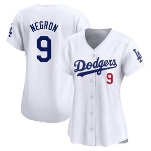 Women's Los Angeles Dodgers Kristopher Negron Limited White Home Jersey