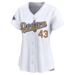 Women's Los Angeles Dodgers Rick Sutcliffe Limited Gold White 2025 Collection Jersey