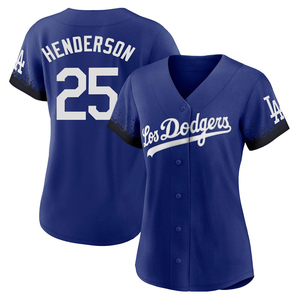 Women's Los Angeles Dodgers Rickey Henderson Authentic Royal 2021 City Connect Jersey