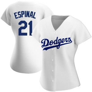 Women's Los Angeles Dodgers Santiago Espinal Replica White Home Jersey