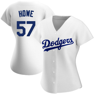 Women's Los Angeles Dodgers Steve Howe Replica White Home Jersey
