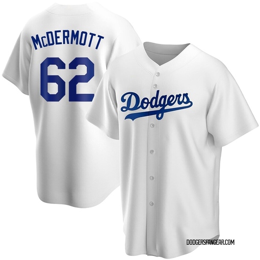Youth Los Angeles Dodgers Chayce McDermott Replica White Home Jersey