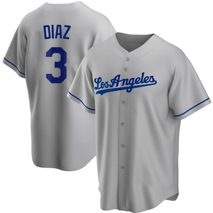 Youth Los Angeles Dodgers Edwin Diaz Replica Gray Road Jersey