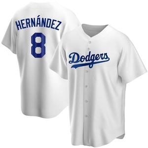 Youth Los Angeles Dodgers Enrique Hernandez Replica White Home Jersey