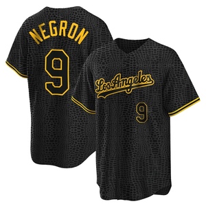 Youth Los Angeles Dodgers Kristopher Negron Replica Black Snake Skin City Jersey