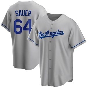 Youth Los Angeles Dodgers Matt Sauer Replica Gray Road Jersey