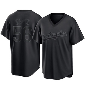 Youth Los Angeles Dodgers Noah Davis Replica Black Pitch Fashion Jersey