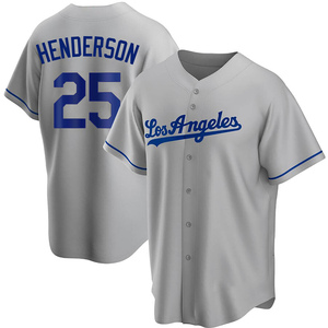 Youth Los Angeles Dodgers Rickey Henderson Replica Gray Road Jersey