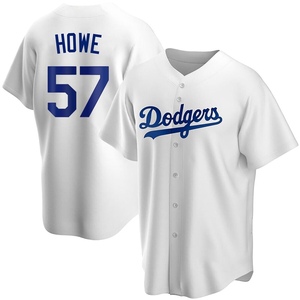 Youth Los Angeles Dodgers Steve Howe Replica White Home Jersey